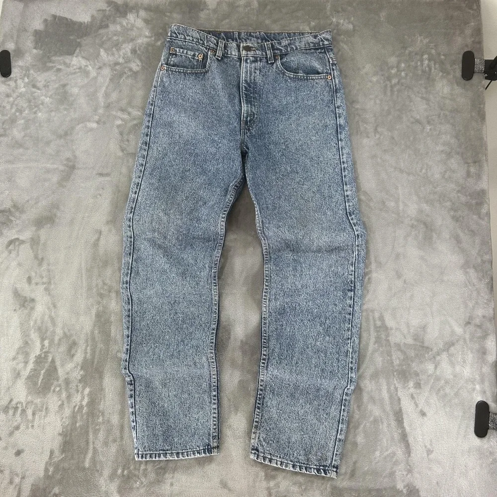 Levi's 505 Jeans Mens 30x32 Blue Med Wash Regular Straight Denim Pants Casual